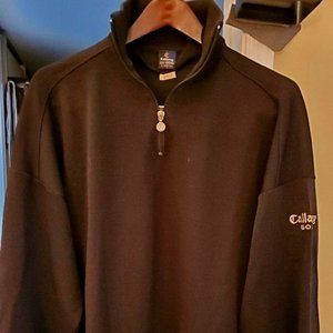 Callaway Golf Sweater – ¼ Zip – Zypher Wool – Black with Off-white Logo